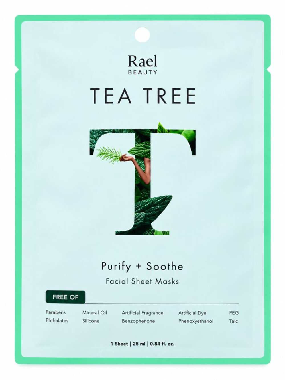 $3 Add On Rare Beauty Tea Tree Sheet Mask For Acne, Pore Clearing, Deep Clean